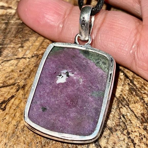 Beautiful Anyolite Ruby Zoisite Pendant 2” - Picture 3 of 7